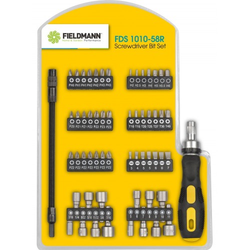FIELDMANN FDS 1010-58R Sada bitů se šroubovákem 50001184 FIELDMANN FDS 1010-58R Sada bitů se šroubovákem 50001184
