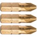 FORTUM-KITO hrot křížový pozidriv, sada 3ks, PZ 2x25mm,titan. úprava, S2 4741372