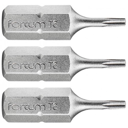 FORTUM-KITO hrot TORX, sada 3ks, T 6x25mm, S2 4741406