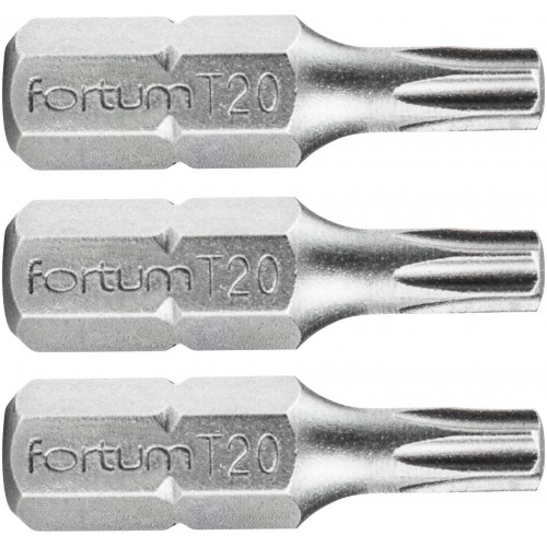 FORTUM-KITO hrot TORX, sada 3ks, T 20x25mm, S2 4741420 FORTUM-KITO hrot TORX, sada 3ks, T 20x25mm, S2 4741420
