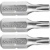 FORTUM-KITO hrot TORX, sada 3ks, T 20x25mm, S2 4741420