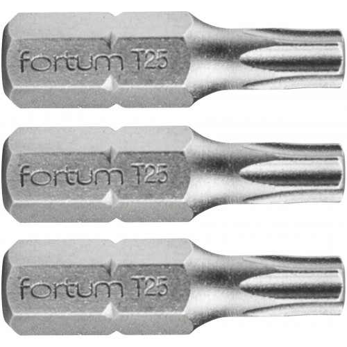FORTUM-KITO hrot TORX, sada 3ks, T 25x25mm, S2 4741425 FORTUM-KITO hrot TORX, sada 3ks, T 25x25mm, S2 4741425