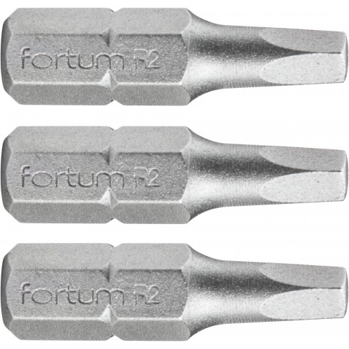 FORTUM hrot čtverec sada 3ks, SQ 2x25mm, S2 4741602 FORTUM hrot čtverec sada 3ks, SQ 2x25mm, S2 4741602