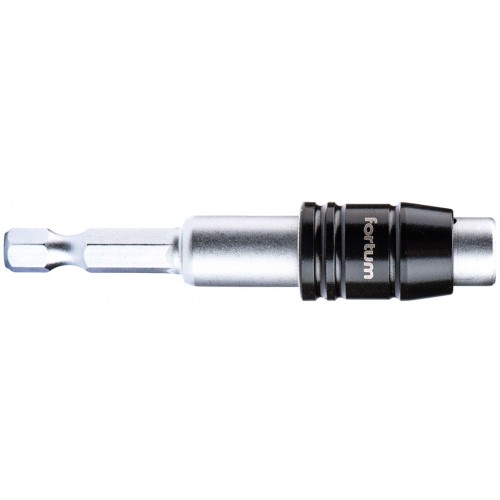FORTUM držák hrotů do vrtačky, 1/4"x60mm, Quick-Lock, CrV 4743202