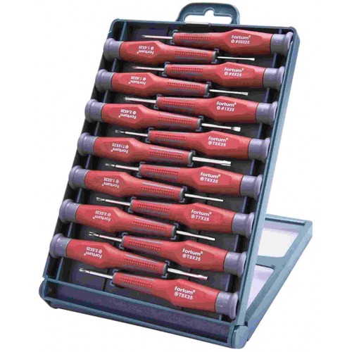 FORTUM šroubováky hodinářské, sada 15ks, CrMoV 4740802 FORTUM šroubováky hodinářské, sada 15ks, CrMoV 4740802