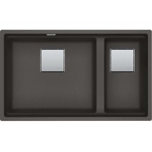 Franke Kubus 2 KNG 120/2, 760x460 mm, Fragranitový dřez, Šedá břidlice 125.0714.199