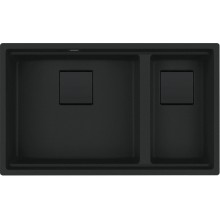 Franke Kubus 2 KNG 120/2, 760x460 mm, Fragranitový dřez, Matná černá 125.0718.492