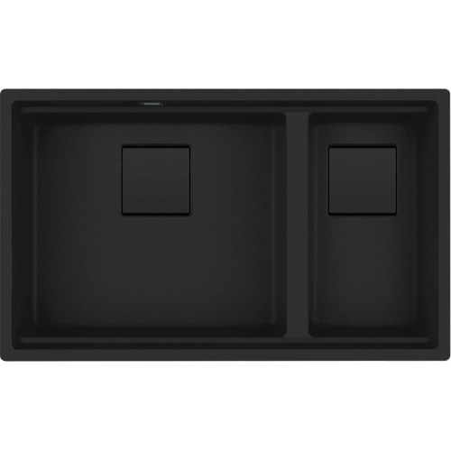 Franke Kubus 2 KNG 120/2, 760x460 mm, Fragranitový dřez, Matná černá 125.0718.492