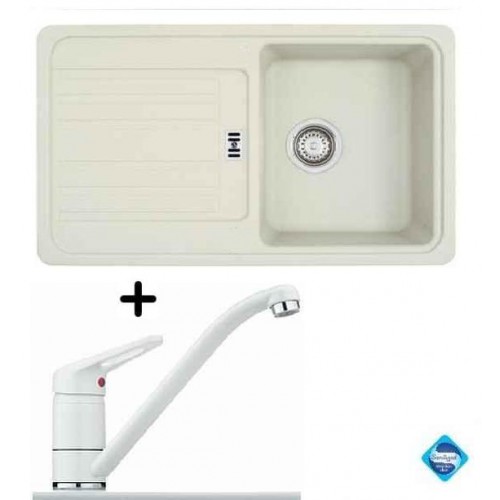 Franke SET G19 granitový dřez EFG 614-78 bílá led + dřezová baterie FC 9541.094 Franke SET G19 granitový dřez EFG 614-78 bílá led + dřezová baterie FC 9541.094