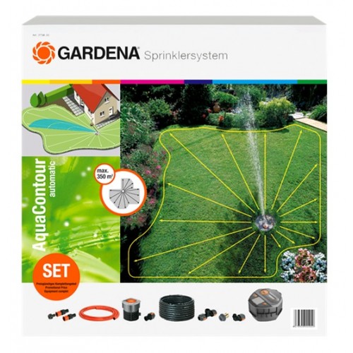 GARDENA kompletní sada s víceplošným výsuvným zadešťovačem AquaContour, 2708-20