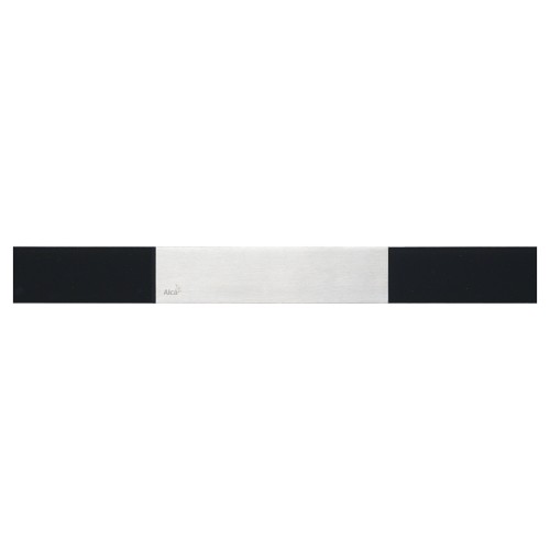 ALCAPLAST GLASS Posh Rošt pro liniový podlahový žlab 750mm (černé/nerez mat) GP1204-750