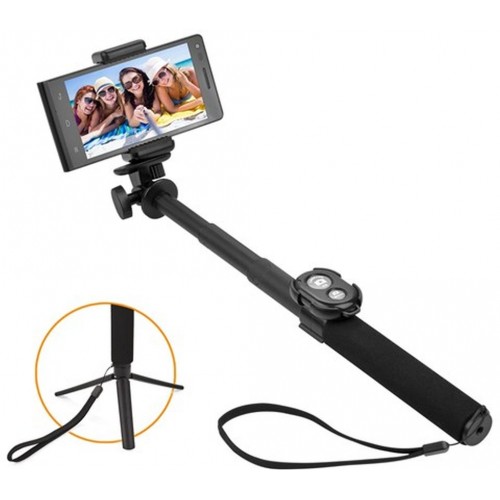 GoGEN Selfie tyč 5 teleskopická, bluetooth, černá GOGBTSELFIE5B