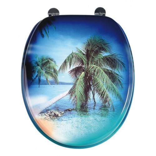 AQUALINE FUNNY WC sedátko s potiskem palma HY-S351