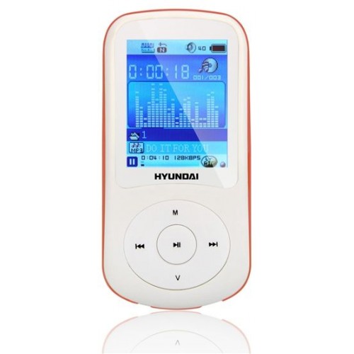 HYUNDAI MPC 401 FM MP3/MP4 Přehrávač 8 GB, bílý - oranžový proužek HYUNDAI MPC 401 FM MP3/MP4 Přehrávač 8 GB, bílý - oranžový proužek