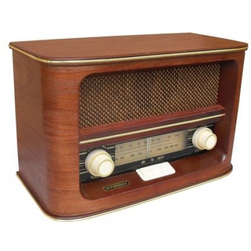 HYUNDAI RA 601 Retro radiopřijímač s CD, třešeň