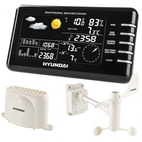 HYUNDAI WS 2077 R WIND Meteorologická stanice s větroměrem a srážkoměrem