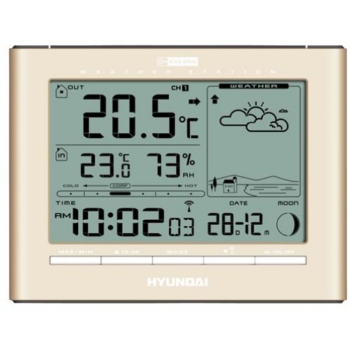 HYUNDAI WSC 2180 Meteorologická stanice, perleťová HYUNDAI WSC 2180 Meteorologická stanice, perleťová
