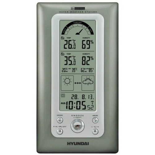 HYUNDAI WSC 2208 Meteorologická stanice, šedá HYUNDAI WSC 2208 Meteorologická stanice, šedá