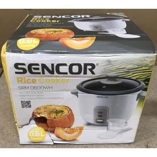VÝPRODEJ SENCOR SRM 0600WH rýžovar 0,6 l 40030196 POŠKOZEN ORIGINÁLNÍ OBAL!!!!