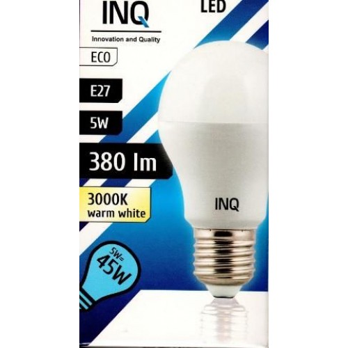 INQ LED žárovka, E27 5W A55, teplá bílá IN711929 INQ LED žárovka, E27 5W A55, teplá bílá IN711929