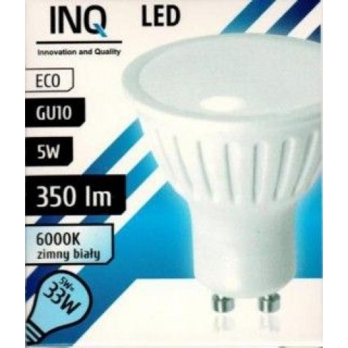 INQ LED žárovka, GU10 5W studená bílá IN714340