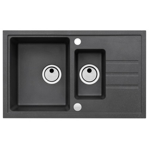 ALVEUS INTERMEZZO 70 granitový dřez, 780 x 480 mm, černý