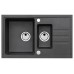 ALVEUS INTERMEZZO 70 granitový dřez, 780 x 480 mm, černý