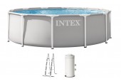 INTEX PRISM FRAME Kulatý bazén 366 x 99 cm s kartušovou filtrací 220-240V 26716ND INTEX PRISM FRAME Kulatý bazén 366 x 99 cm s kartušovou filtrací 220-240V 26716ND