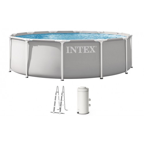 INTEX PRISM FRAME Kulatý bazén 366 x 99 cm s kartušovou filtrací 220-240V 26716ND INTEX PRISM FRAME Kulatý bazén 366 x 99 cm s kartušovou filtrací 220-240V 26716ND