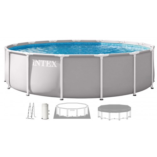 INTEX PRISM FRAME Kulatý bazén 427 x 107 cm s kartušovou filtrací 220-240V 26720ND INTEX PRISM FRAME Kulatý bazén 427 x 107 cm s kartušovou filtrací 220-240V 26720ND