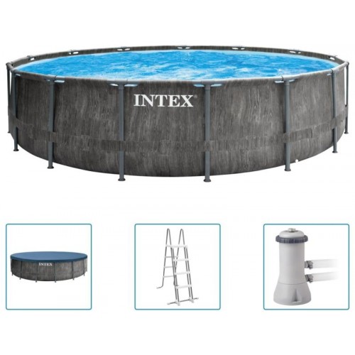 INTEX GREYWOOD PRISM FRAME PREMIUM POOLS Bazénový set 457 x 122 cm s filtrací 26742NP