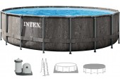 INTEX GREYWOOD PRISM FRAME Kulatý bazén 549 x 122 cm s kartušovou filtrací 220-240V 26744NP