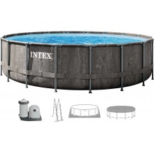 INTEX GREYWOOD PRISM FRAME Kulatý bazén 549 x 122 cm s kartušovou filtrací 220-240V 26744NP