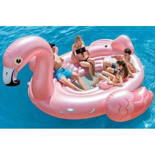 INTEX FLAMINGO PARTY ISLAND Nafukovací ostrov 422 × 373 × 185 cm 57267EU