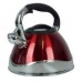 KELA Konvice pískací VARUS, nerez 3 l, červená KL-11658
