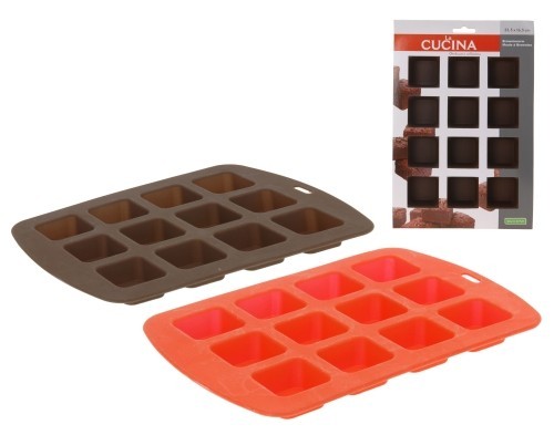 KAISERHOFF Forma na čokoládu silikonová brownies 12 ks KO-175343