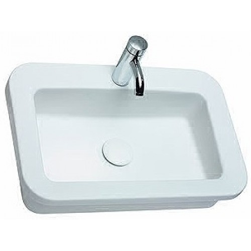 KOLO Cocktail umyvadlo obdélníkové 65 cm, zápustné, s otvorem pro baterii, bez přepadu, Reflex L31866900