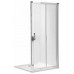 KOLO Geo-6 posuvné dveře 100 cm do niky nebo k boční stěně, čiré/stříbrná GDRS10R22003