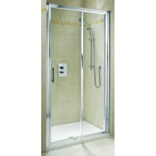 KOLO Geo-6 posuvné dveře 160 cm do niky nebo pro kombinaci s pevnou stěnou Geo-6, sklo čiré/rám stříbrný GDRS16222003B