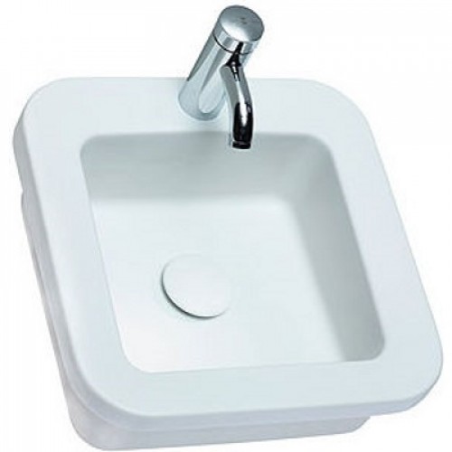 KOLO Cocktail umyvadlo čtvercové 45 cm, zápustné, s otvorem pro baterii, bez přepadu, Reflex L31846900