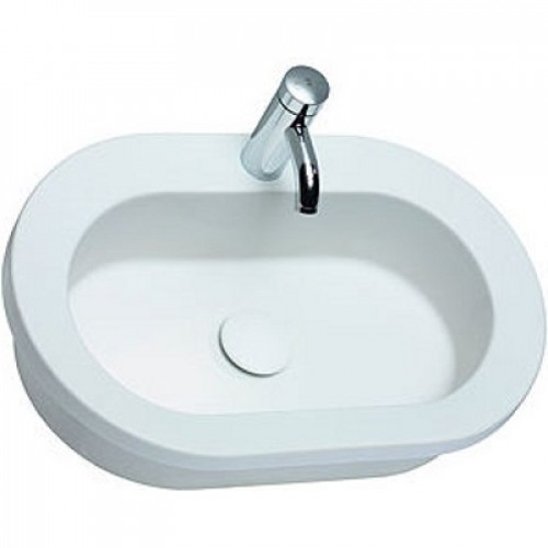 KOLO Cocktail umyvadlo oválné 65 cm, zápustné, s otvorem pro baterii, bez přepadu, Reflex L31865900