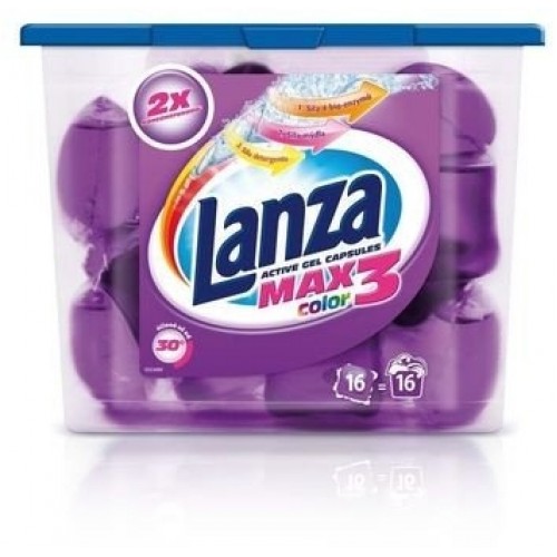 Lanza Max3 Color gelové kapsle na praní barevného prádla 16 ks
