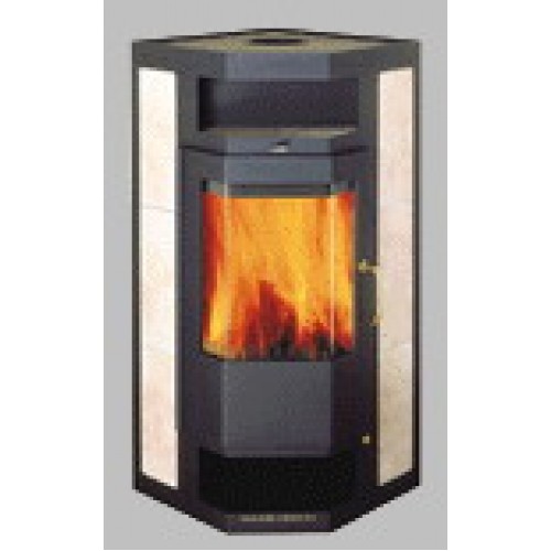 HAAS+SOHN Krbová kamna Luž mini černá-béžová dlažba 7120000001