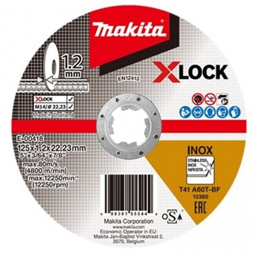 MAKITA E-00418 X-LOCK Řezný kotouč na nerez 125x1,2x22,23