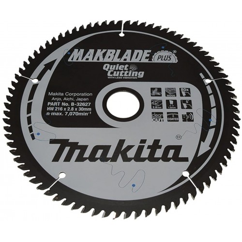 MAKITA B-32627 kotouč pilový dřevo MAKBLADEplus 216x2.8x30mm 80Z = old B-08791 MAKITA B-32627 kotouč pilový dřevo MAKBLADEplus 216x2.8x30mm 80Z = old B-08791