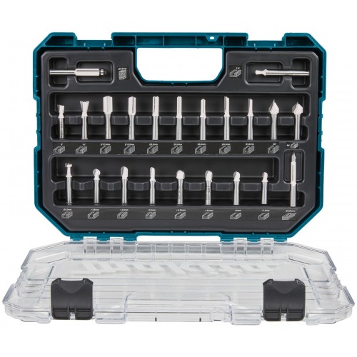 MAKITA D-74784 Sada fréz po zanořovací frézky 8 mm 22 ks v plastovém kufru MAKITA D-74784 Sada fréz po zanořovací frézky 8 mm 22 ks v plastovém kufru