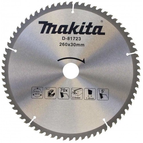 MAKITA D-81723 kotouč pilový TCT hliník 260x30mm 70Z = old D-73003 MAKITA D-81723 kotouč pilový TCT hliník 260x30mm 70Z = old D-73003