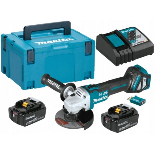 MAKITA DGA514RTJU Aku úhlová bruska 125mm, Li-ion (2x5,0Ah(18V) Makpac