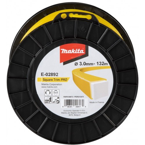 MAKITA E-02892 Struna nylonová Pro 3,0mm, 132m, žlutá, hranatá = old369224804