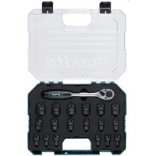 MAKITA E-30069 Sada nástrčných klíčů čtyřhran 1/2" IMPACT BLACK 19 ks v plastové krabičce